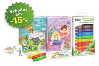 Crea Lign Kreativní set – Rytíři & Princezny, voskovky